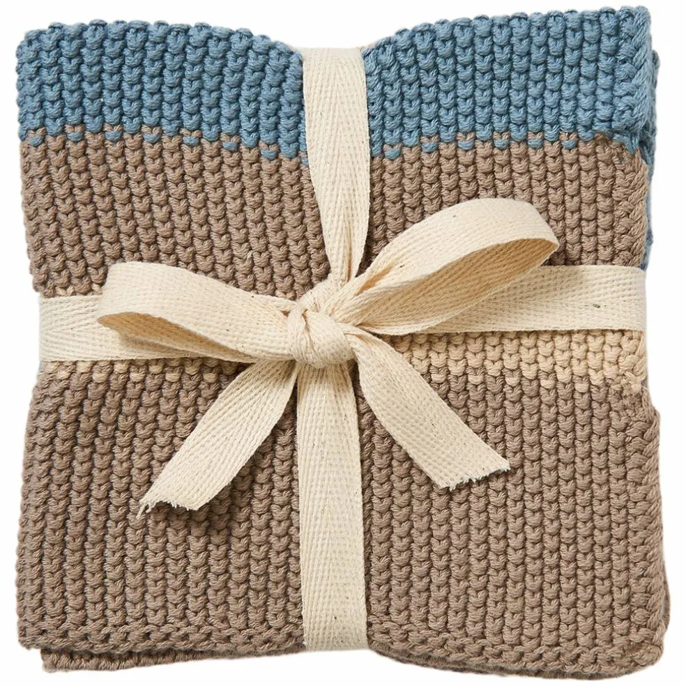 Disktrasa 27 × 27 cm 2-pack, beige/blå