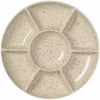 Ditte serveringsfat, beige/bordeaux