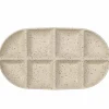 Ditte serveringsfat large, beige/bordeaux