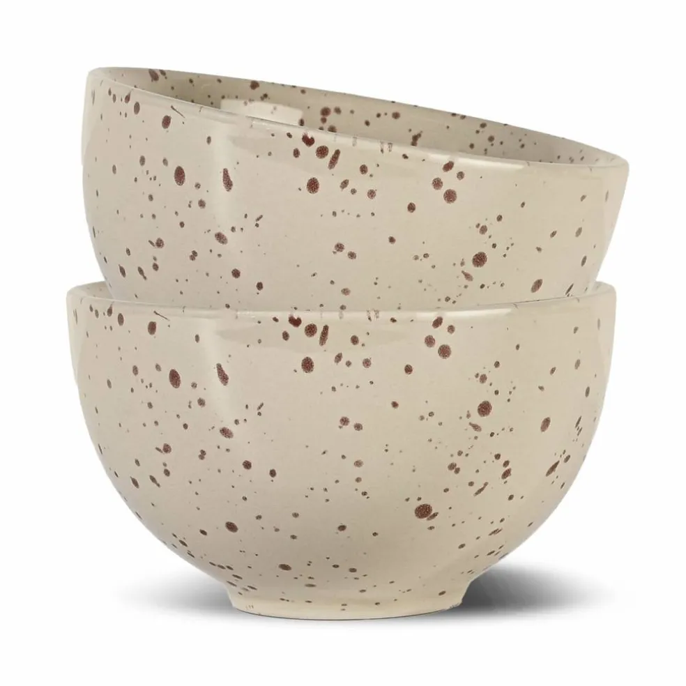 Ditte skål, beige/bordeaux