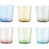 Dricksglas 34,5 cl 6-pack, mixade färger