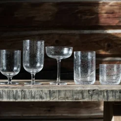 Dricksglas på fot 30 cl 2-pack, bubbligt glas