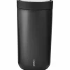 D. steel 0,2 l. - black, metallic