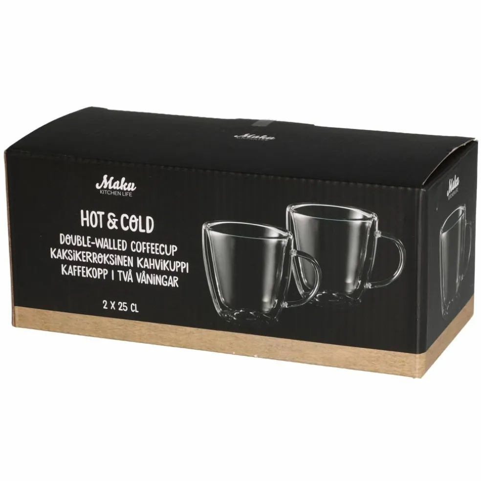 Dubbelväggat kaffeglas 25 cl, 2-pack
