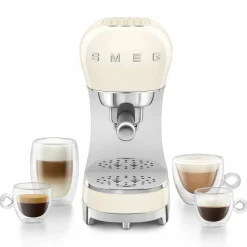ECF12WHEU manuell espressomaskin med mjölkskummare, vit