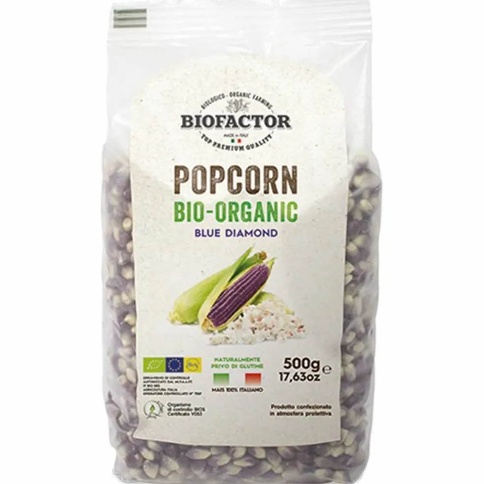 Ekologiska popcorn 500g, blåa