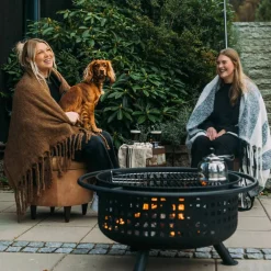 Eldstad stor med gnistskydd