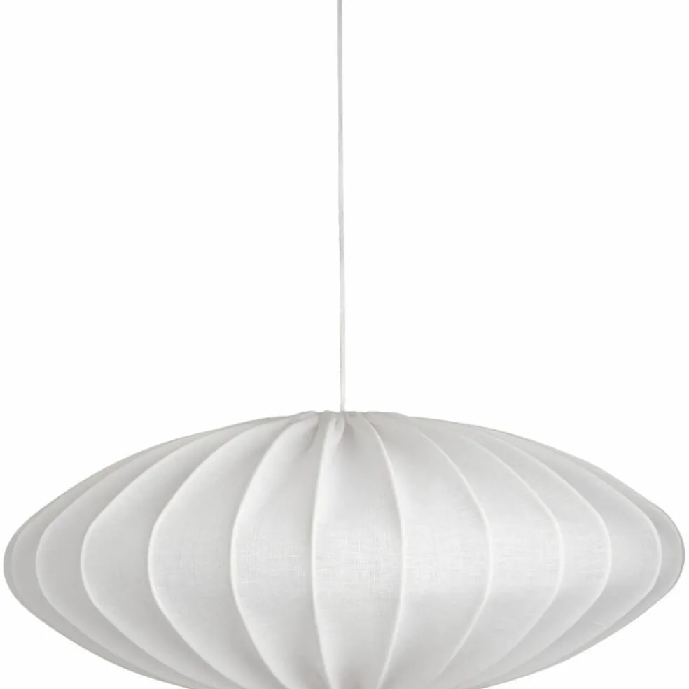 Ellipse taklampa, 65 cm, linne, natural