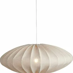 Ellipse taklampa, 65 cm, linne, vit