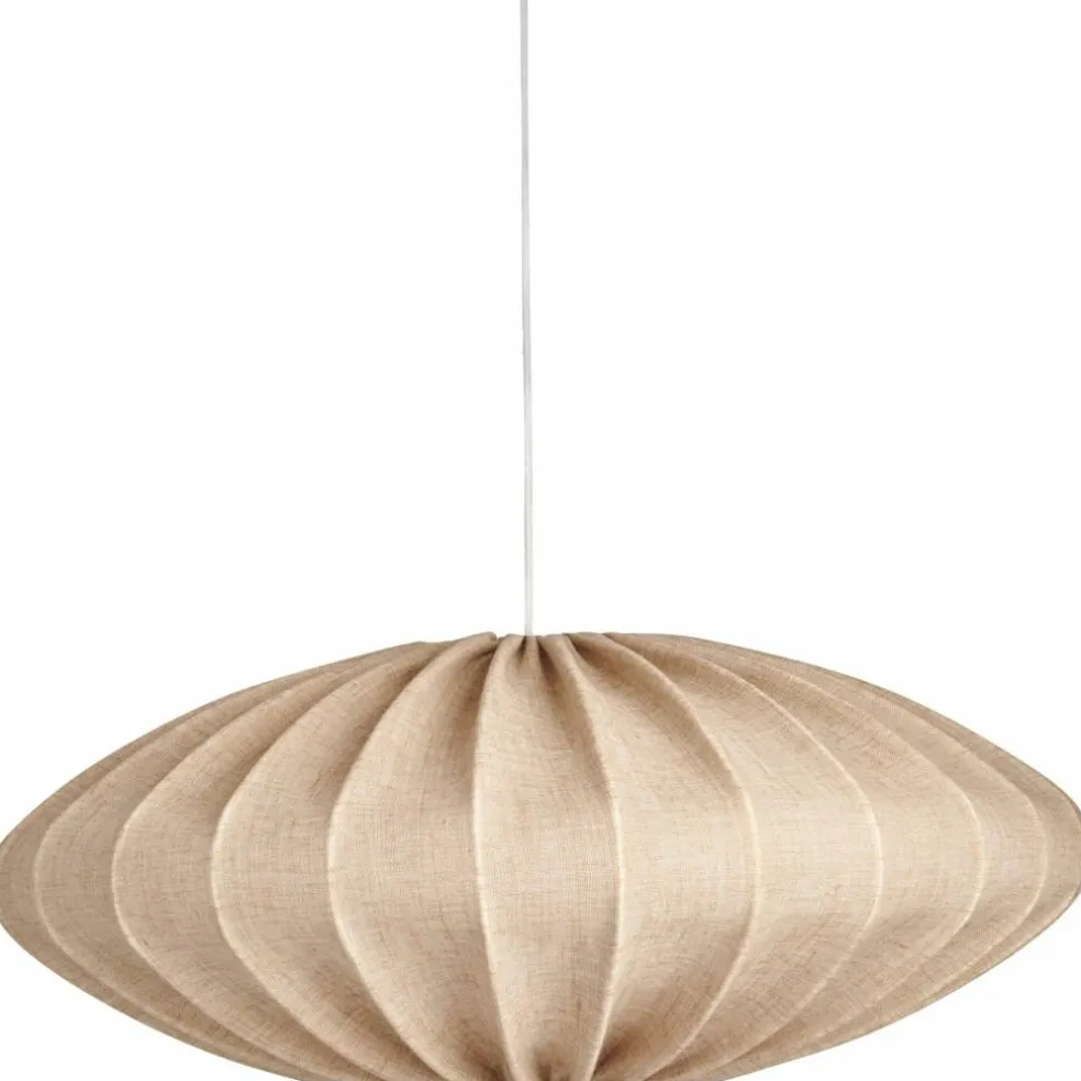 Ellipse taklampa, 65 cm, linne, vit