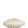 Ellipse taklampa, 80 cm, linne, vit