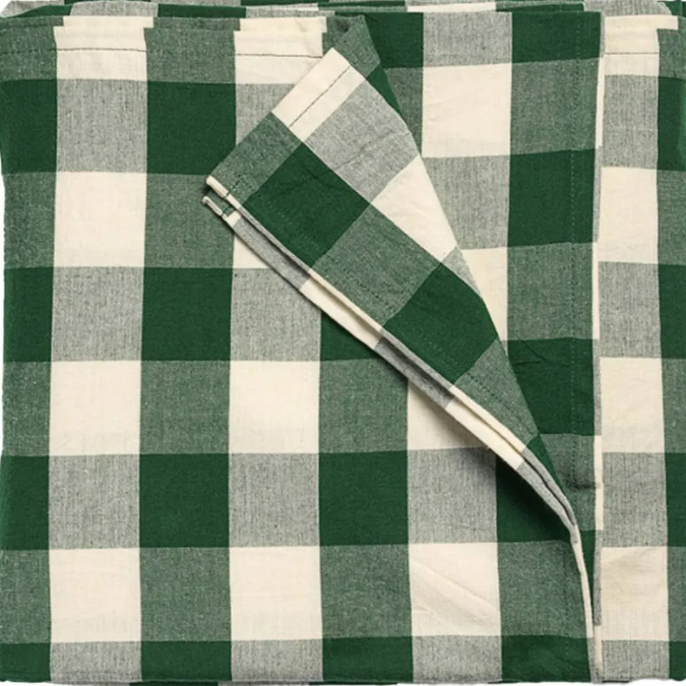 Elsa bordsduk 250 × 145 cm, grön/beige