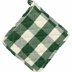 Elsa grytlapp 20×20 cm, grön/beige