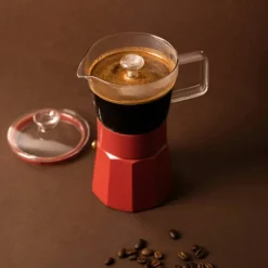 Espressokokare, röd