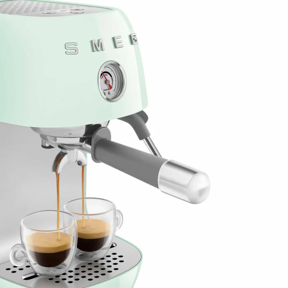Espressomaskin med Cold Brew, pastellblå
