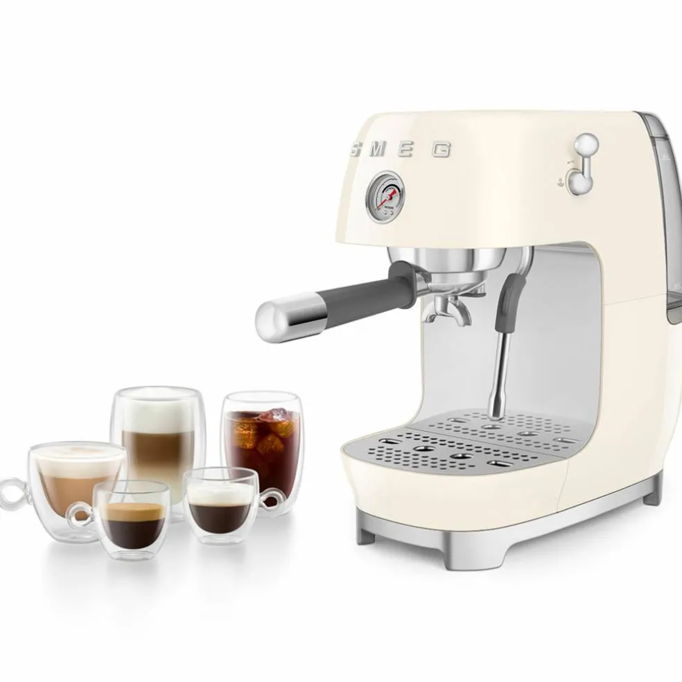 Espressomaskin med Cold Brew, pastellblå