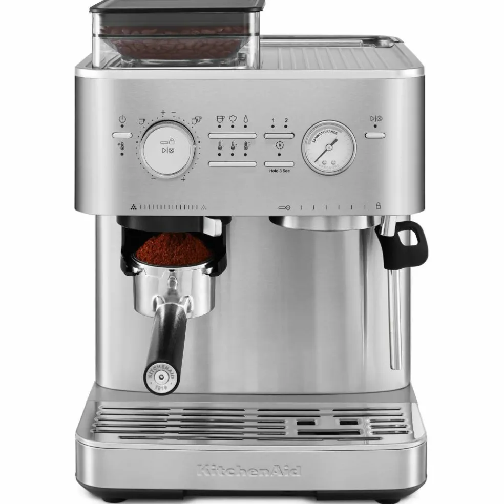 Espressomaskin med kaffekvarn, candy apple