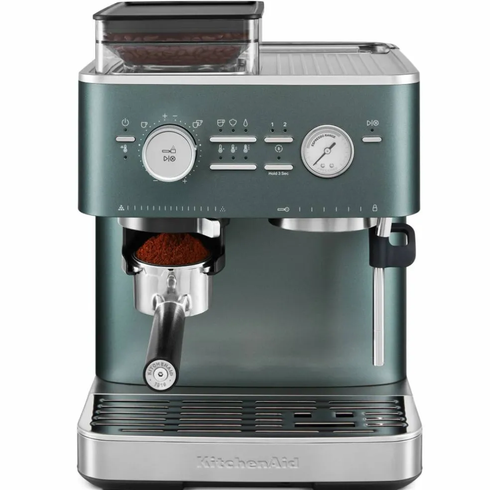 Espressomaskin med kaffekvarn, candy apple