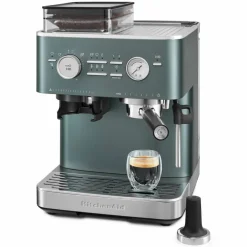 Espressomaskin med kaffekvarn, candy apple