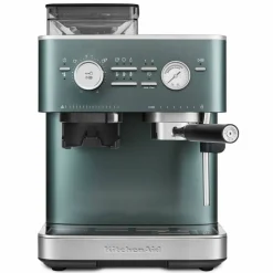 Espressomaskin med kaffekvarn, cast iron black