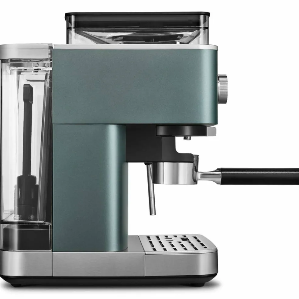 Espressomaskin med kaffekvarn, porcelain white