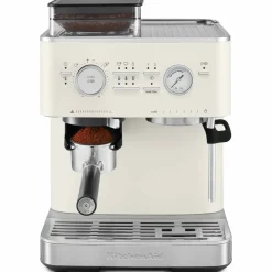 Espressomaskin med kaffekvarn, porcelain white