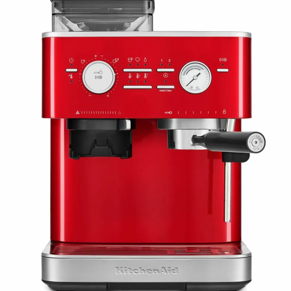 Espressomaskin med kaffekvarn, porcelain white