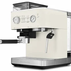 Espressomaskin med kaffekvarn, porcelain white