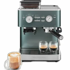Espressomaskin med kaffekvarn, porcelain white