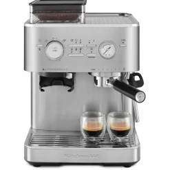 Espressomaskin med kaffekvarn, porcelain white