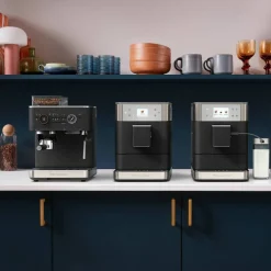 Espressomaskin med kaffekvarn, porcelain white