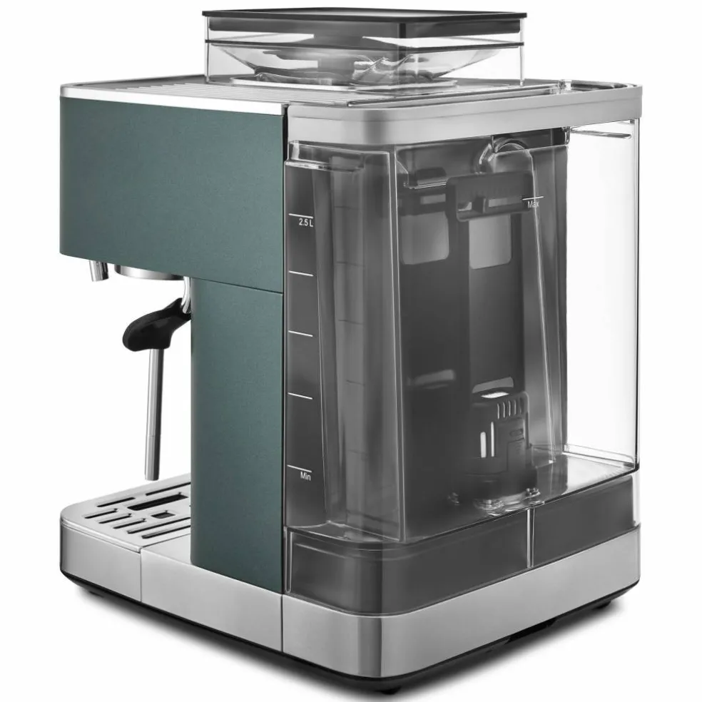 Espressomaskin med kaffekvarn, stainless steel