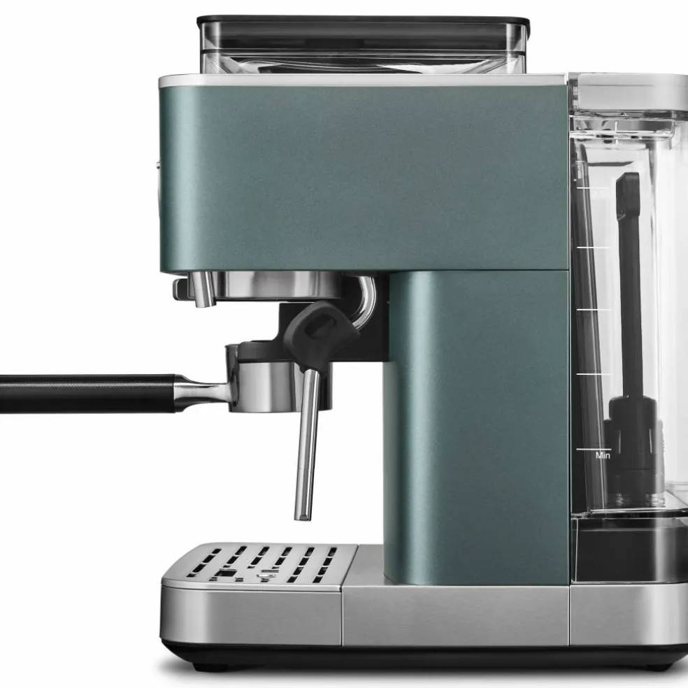 Espressomaskin med kaffekvarn, stainless steel