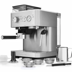 Espressomaskin med kaffekvarn, juniper