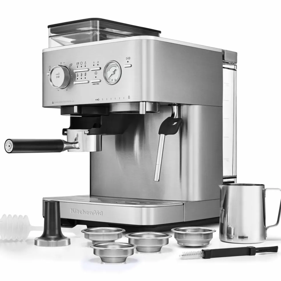 Espressomaskin med kaffekvarn, juniper
