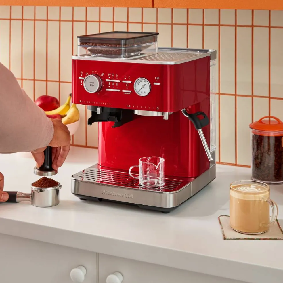 Espressomaskin med kaffekvarn, juniper