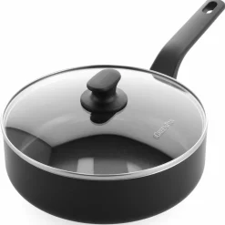 Essence stekpanna med lock 28 cm, svart