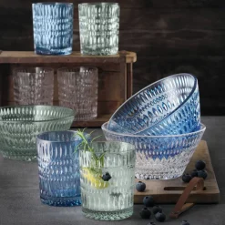 Ethno tumblerglas 30 cl 2-pack, vintage blue