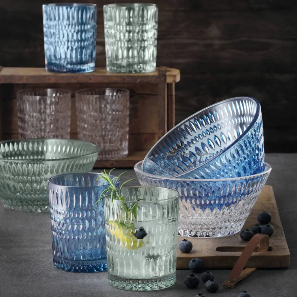 Ethno tumblerglas 30 cl 2-pack, vintage blue