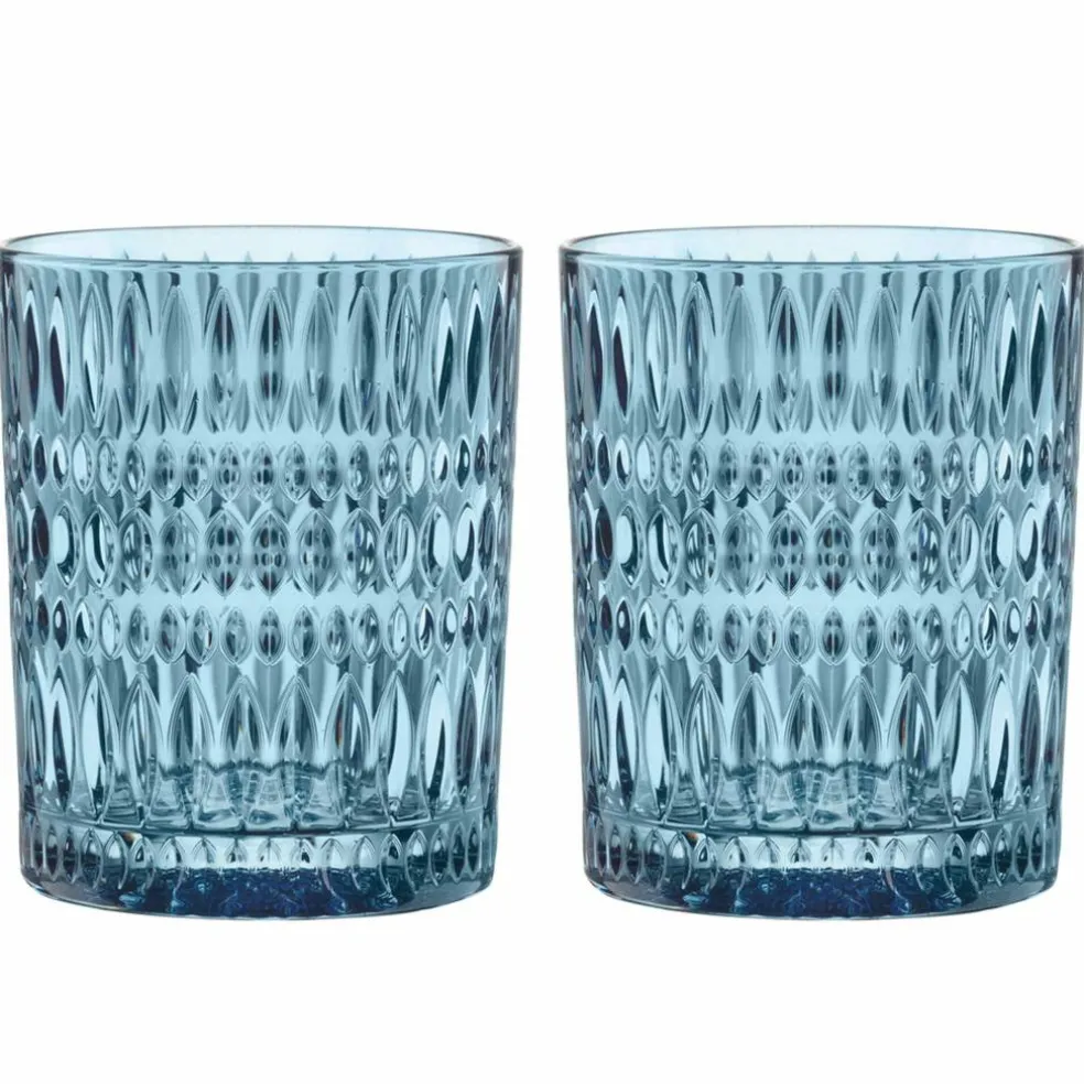 Ethno tumblerglas 30 cl 2-pack, vintage blue