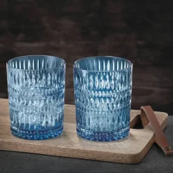 Ethno tumblerglas 30 cl 2-pack, vintage blue