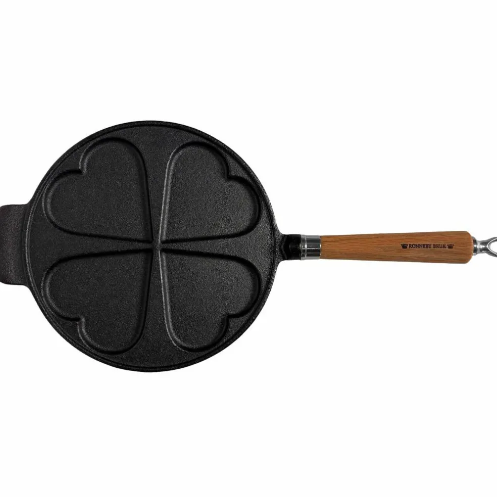 Exclusive Line gjutjärnsplättpanna hjärtan 25 cm, ek
