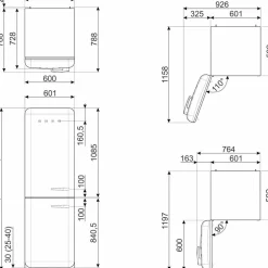 FAB32LSV6 Kyl/Frys 197cm Vänsterhängd Silver