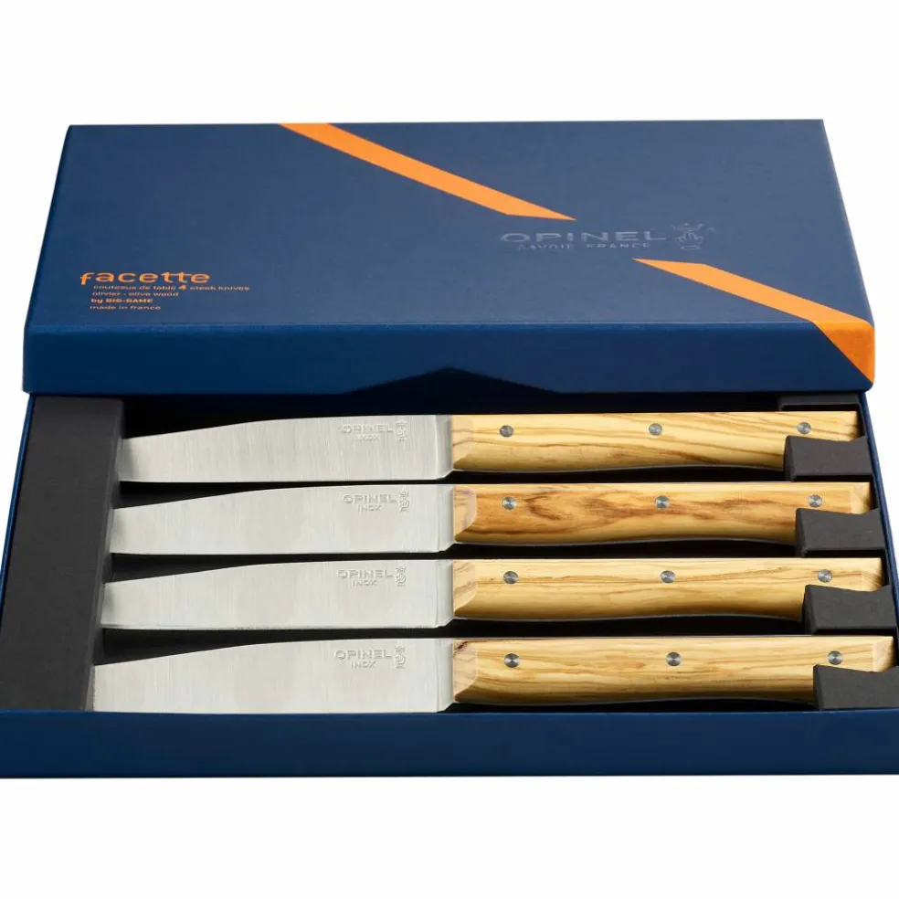 Facette bordskniv 4-pack, olive