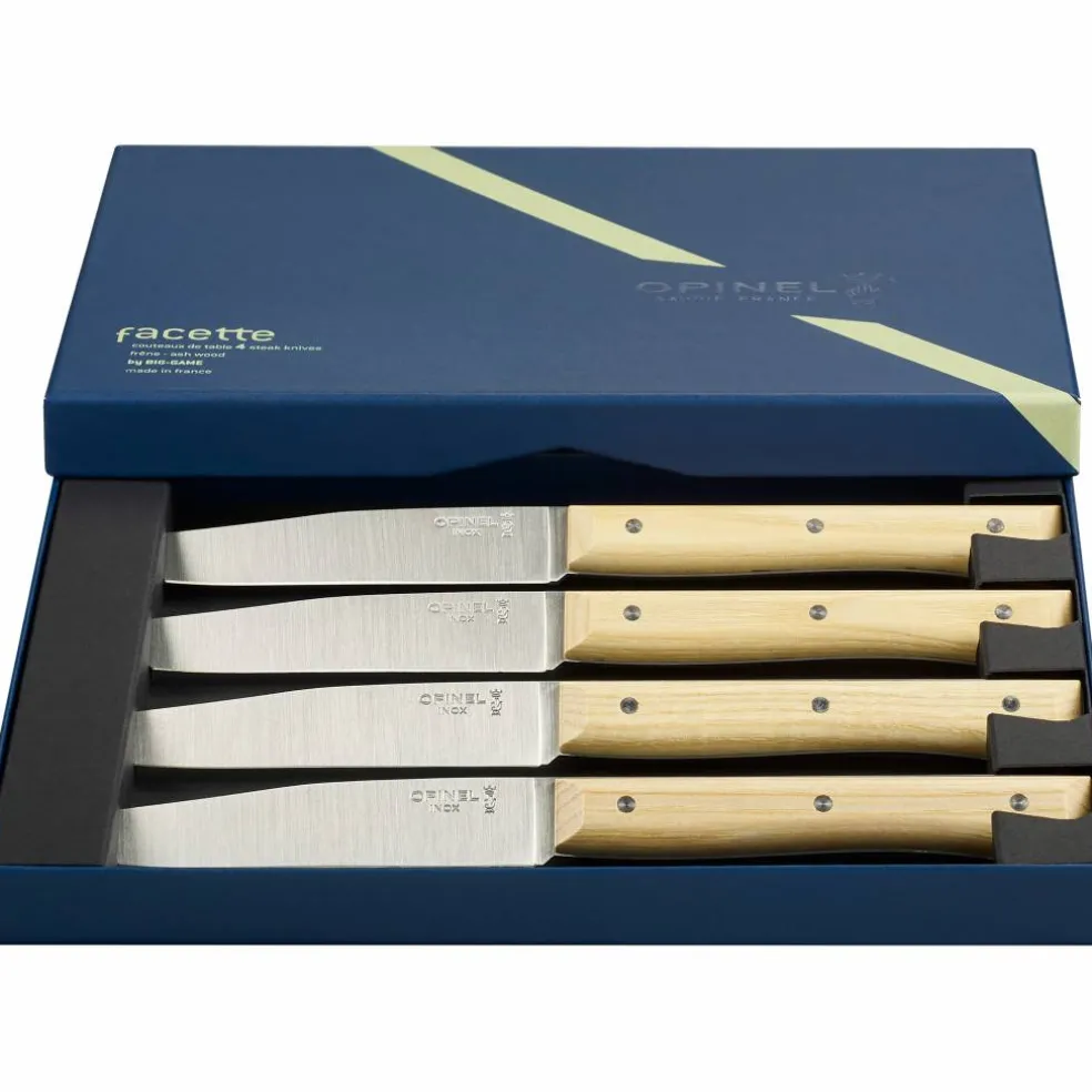 Facette bordskniv 4-pack, olive