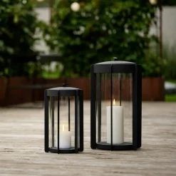Firefly lantern 25 cm, svart