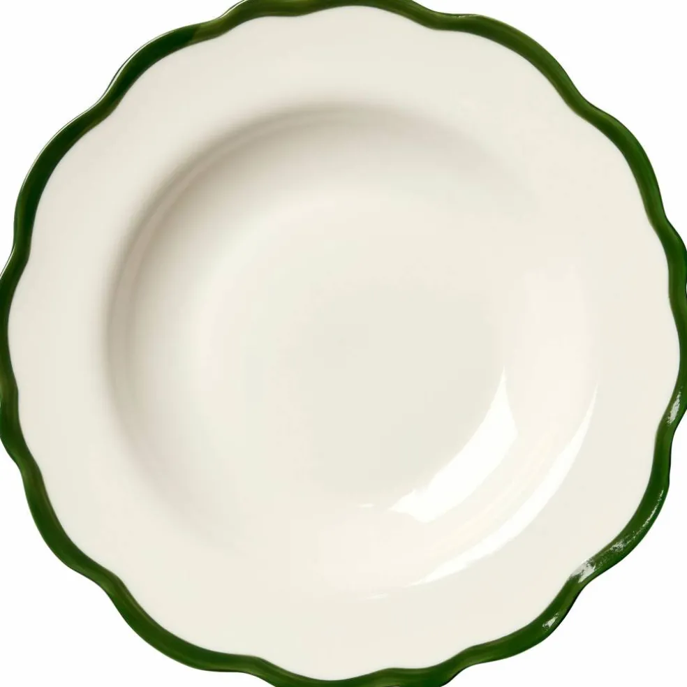 Fleur Skål 23 cm, mörkgrön