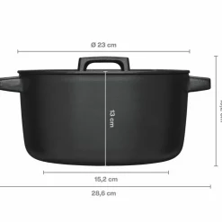 Folken gjutjärnsgryta med lock 6 liter