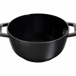 Fondue set 18 cm svart med blank insida
