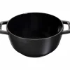 Fondue set 20 cm svart med blank insida